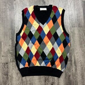 Fairway & Greene Multicolor Argyle Golf Sweater Vest